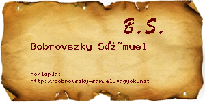 Bobrovszky Sámuel névjegykártya